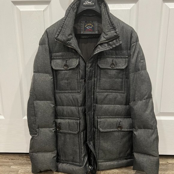 Paul & Shark Grey Down Winter Coat (Large) - Picture 3 of 12